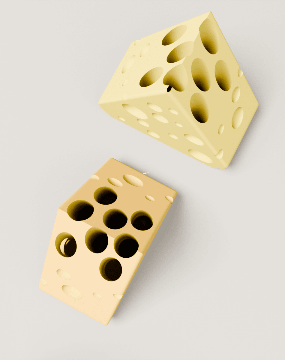 Cheese Slice Pen Holder 3d model