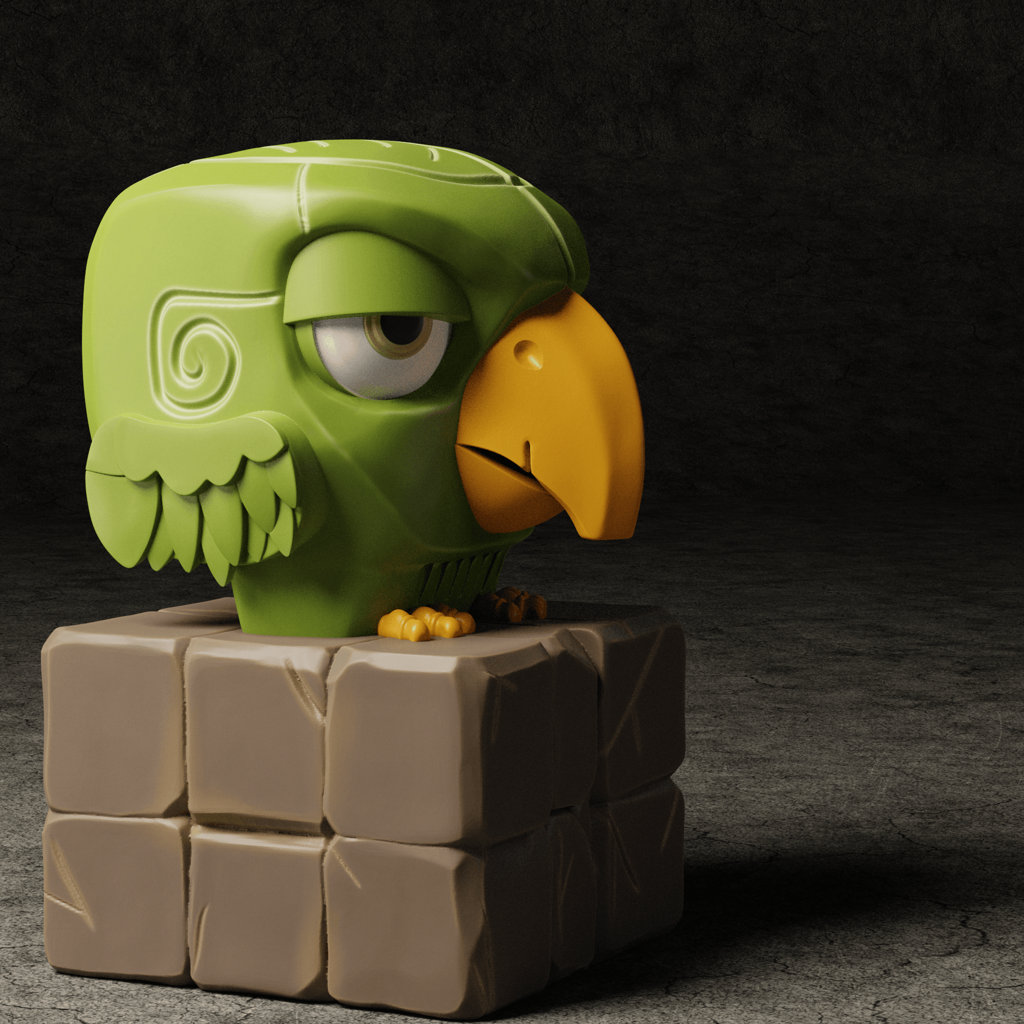Cube Bird 3d model