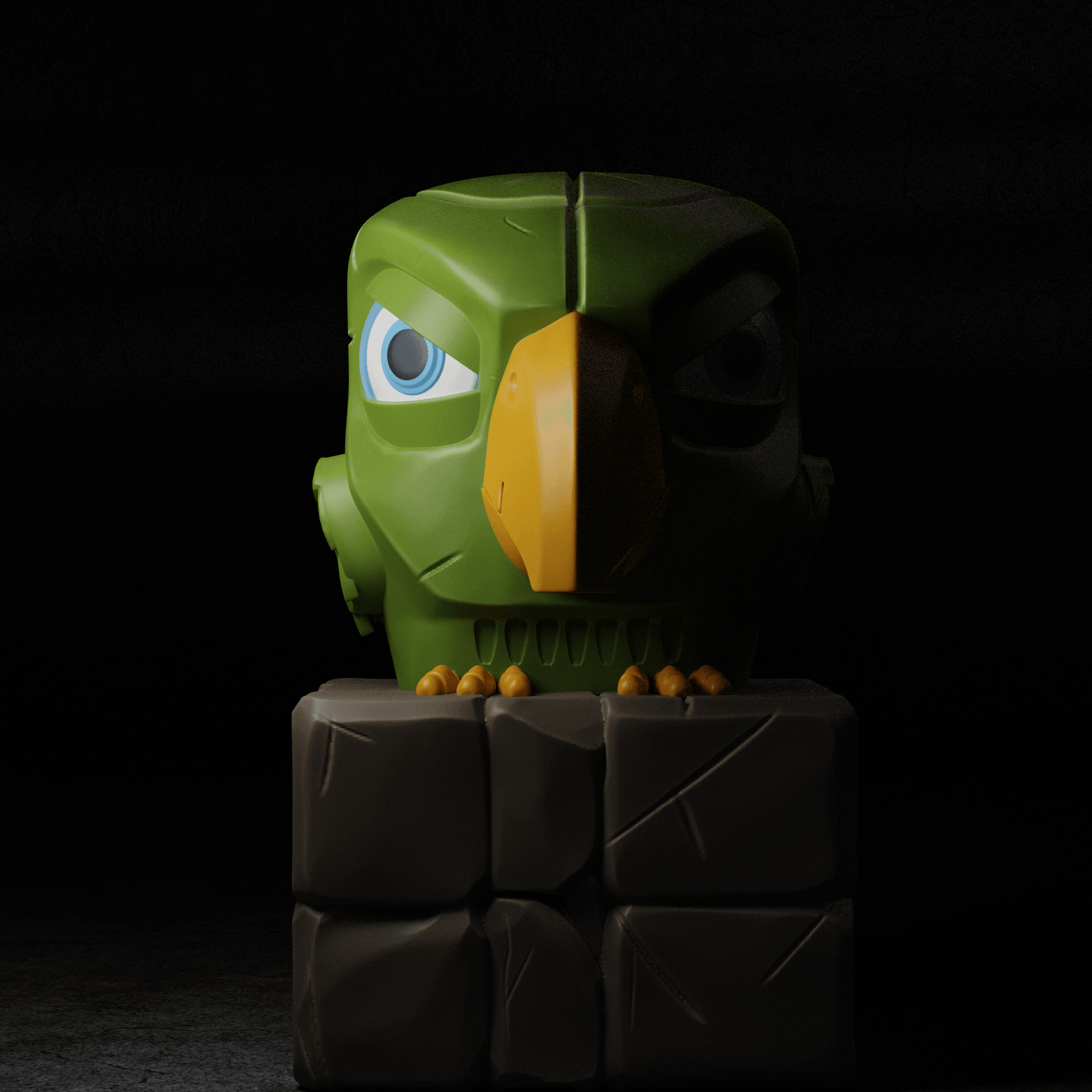 Cube Bird 3d model