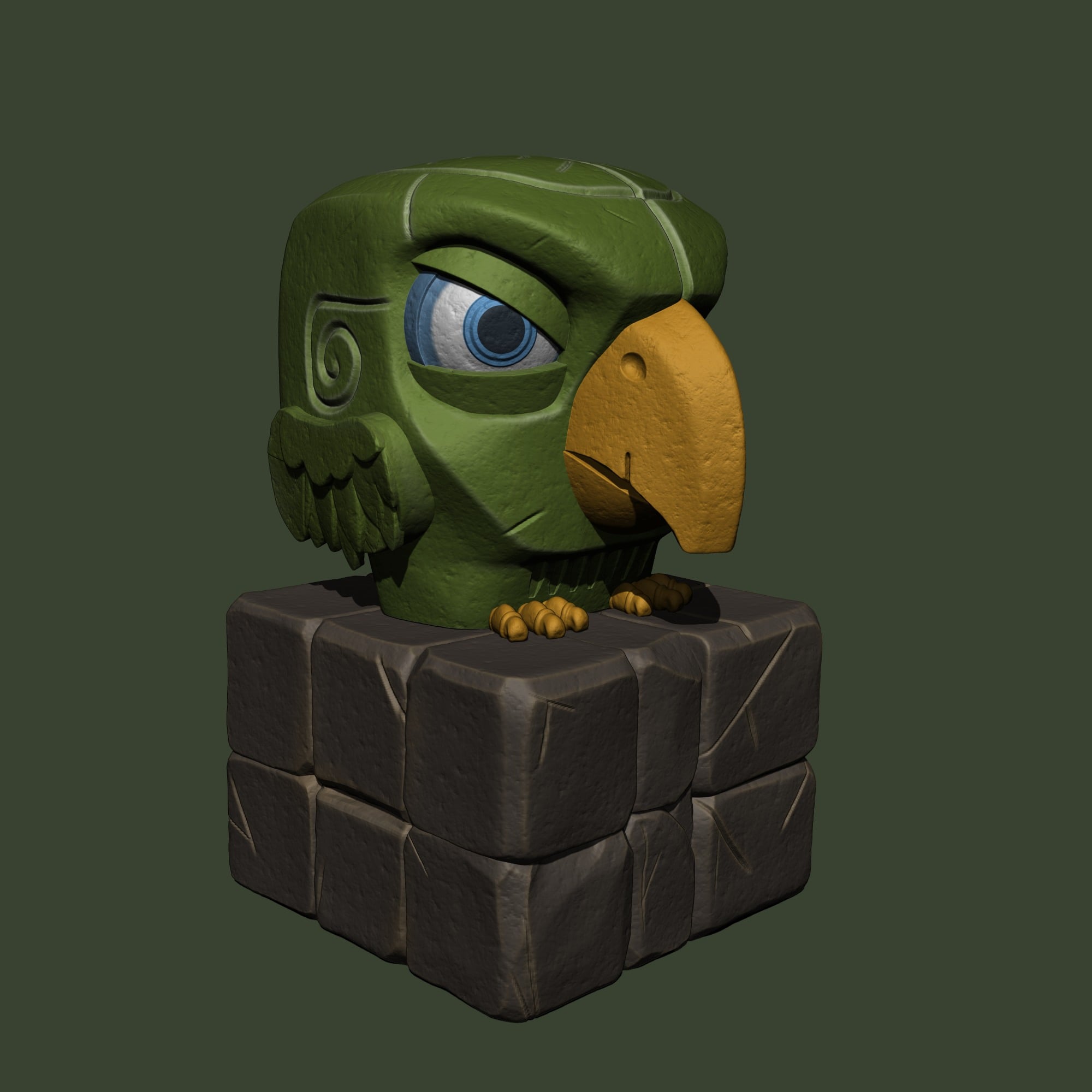 Cube Bird 3d model
