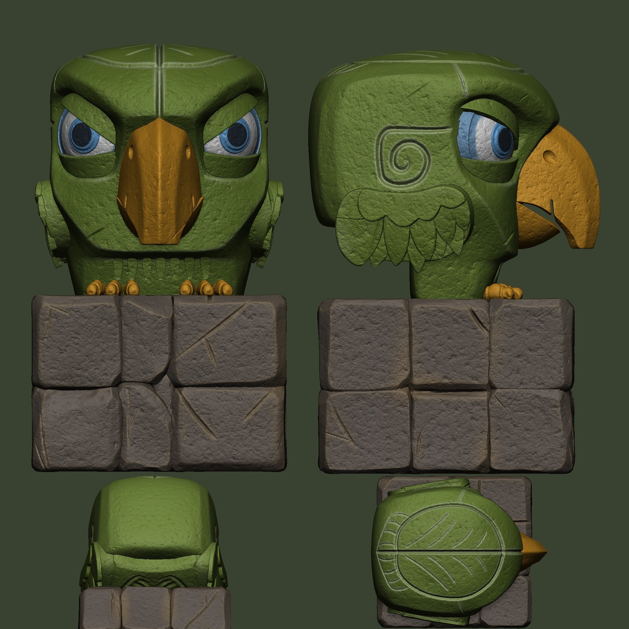 Cube Bird 3d model