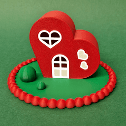 Heart House - Valentine House 3d model