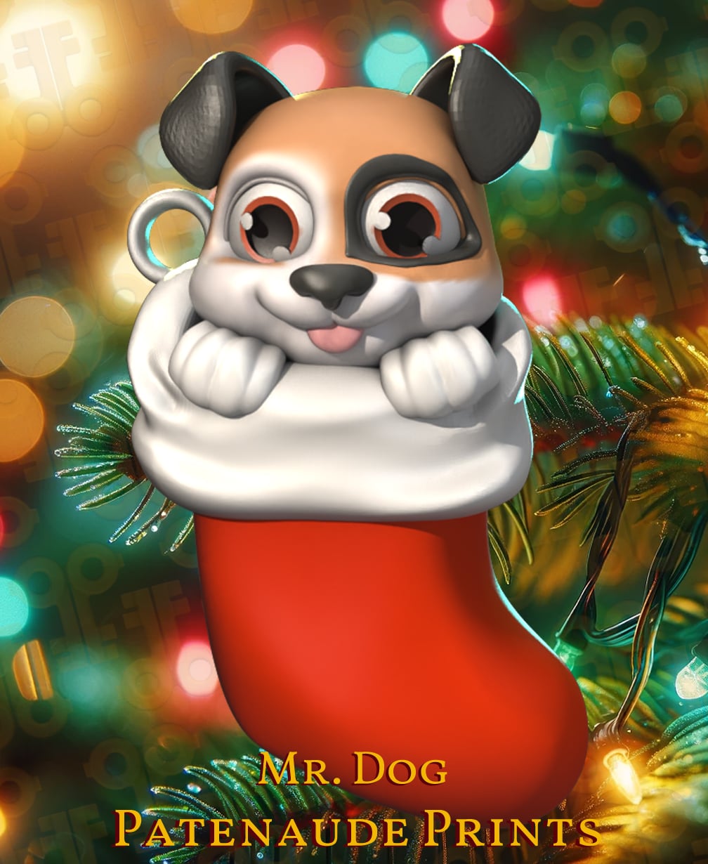 Mr Dog Chritsmas Tree Ornament 3d model