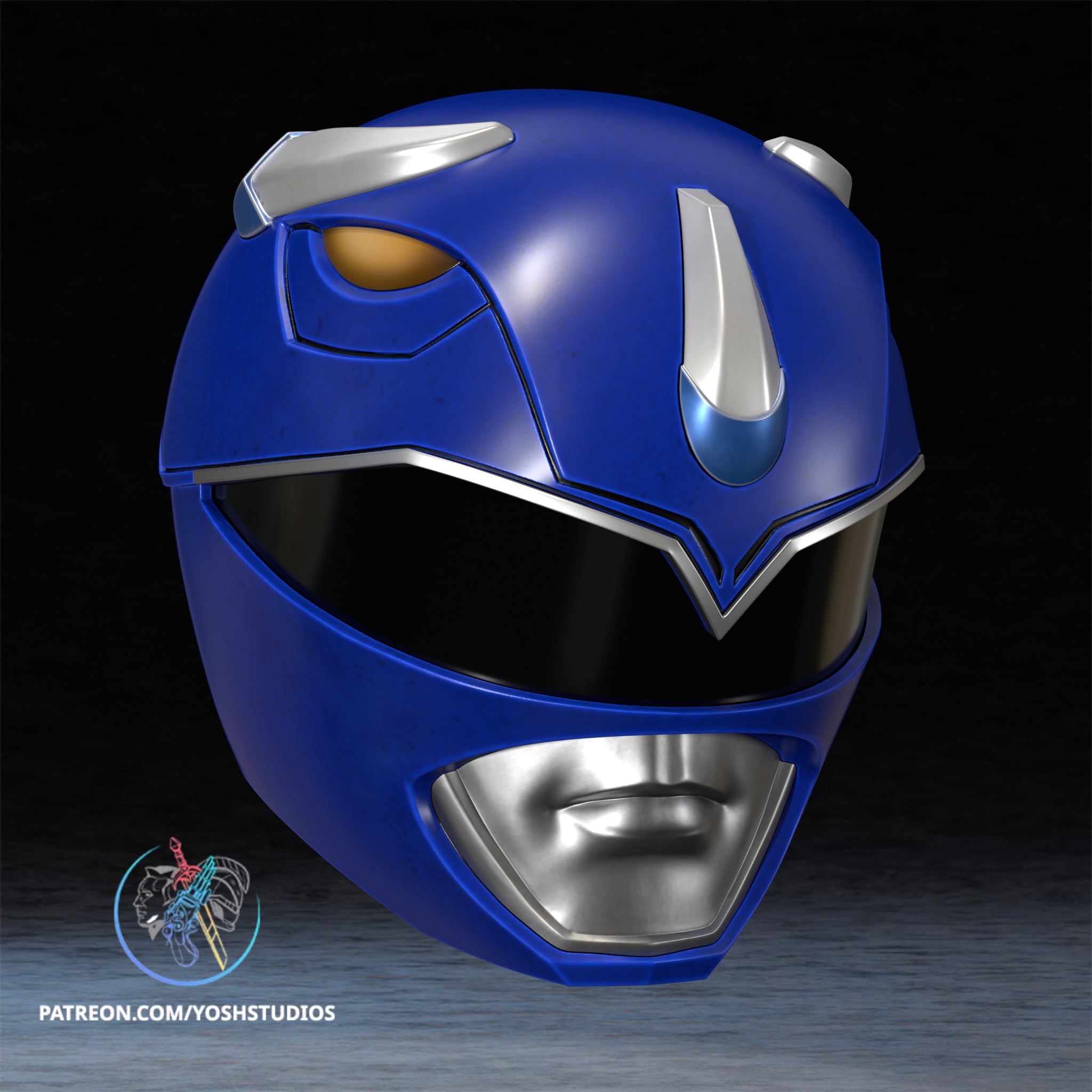 OG Blue Helmet 3D Printer STL File 3d model