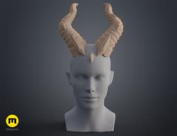 Embedded Gemstone Horns 3d model