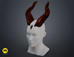 Embedded Gemstone Horns 3d model