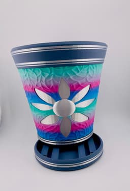 Carved Leaf Vein Pot 3d model