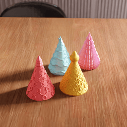 Minimalist Stylized Christmas Tree Set V1 3d model