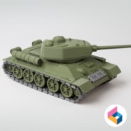 Foldable tank T34-85 3d model