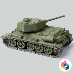 Foldable tank T34-85 3d model
