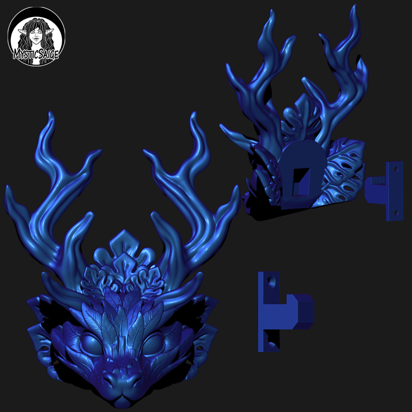 Forest Dagon Wall Decor-Extra Model 3d model