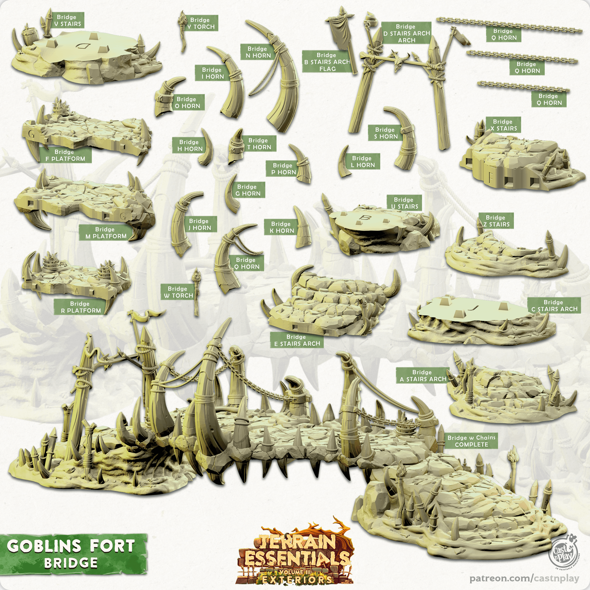 Goblins Fort (Pre-Supported) 3d model