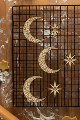 Moon And Star Cookie Cutter, Biscuit Cutter 3d model