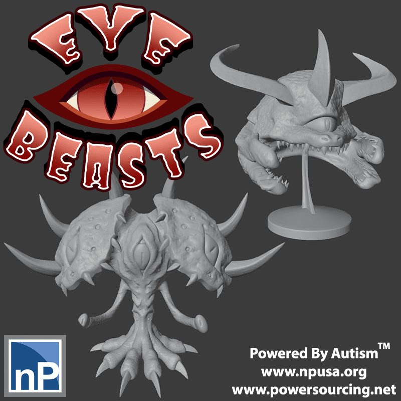 Giant Flying Eye Beasts 3d model