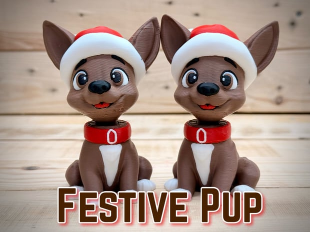 Festive Pup 3d model