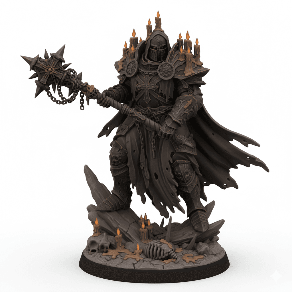 Undead Crusader Candle Armor Detailed STL Download 3d model