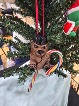 Getting into the season with this cheerful bear and their cane. 3d model