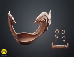 Twin Wolves Mask - Ghost of Yotei 3d model