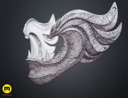 Twin Wolves Mask - Ghost of Yotei 3d model
