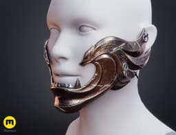 Twin Wolves Mask - Ghost of Yotei 3d model