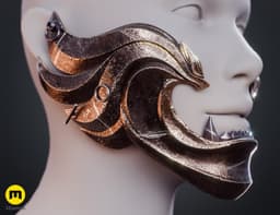 Twin Wolves Mask - Ghost of Yotei 3d model