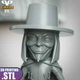 V for Vendetta Chibi STL for 3D Printing ChibiSTL 3DXM 3d model