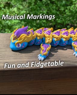Bard Dragon - D&D Articulated Dragon Fidget Toy 3d model
