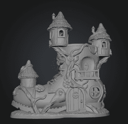 Enchanted Boot House STL File for 3D Printing 3d model