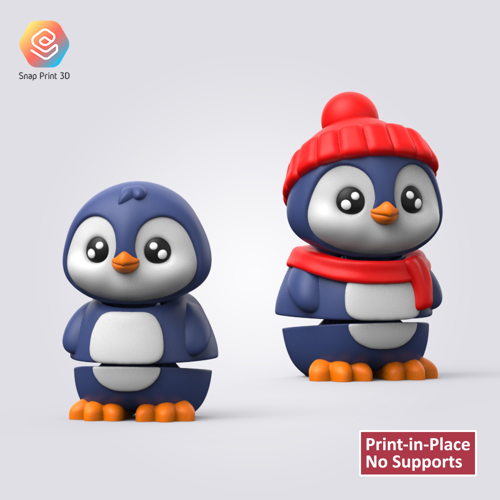 Flexi Christmas Penguin 3d model