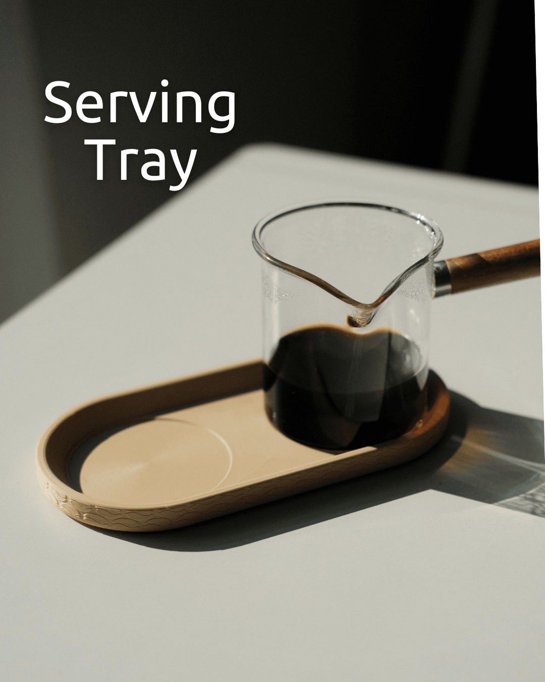 Serving Tray with Coffe Bean Pattern 3d model