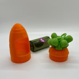 Carrot Shaped Doggy Bag Holder 3d model