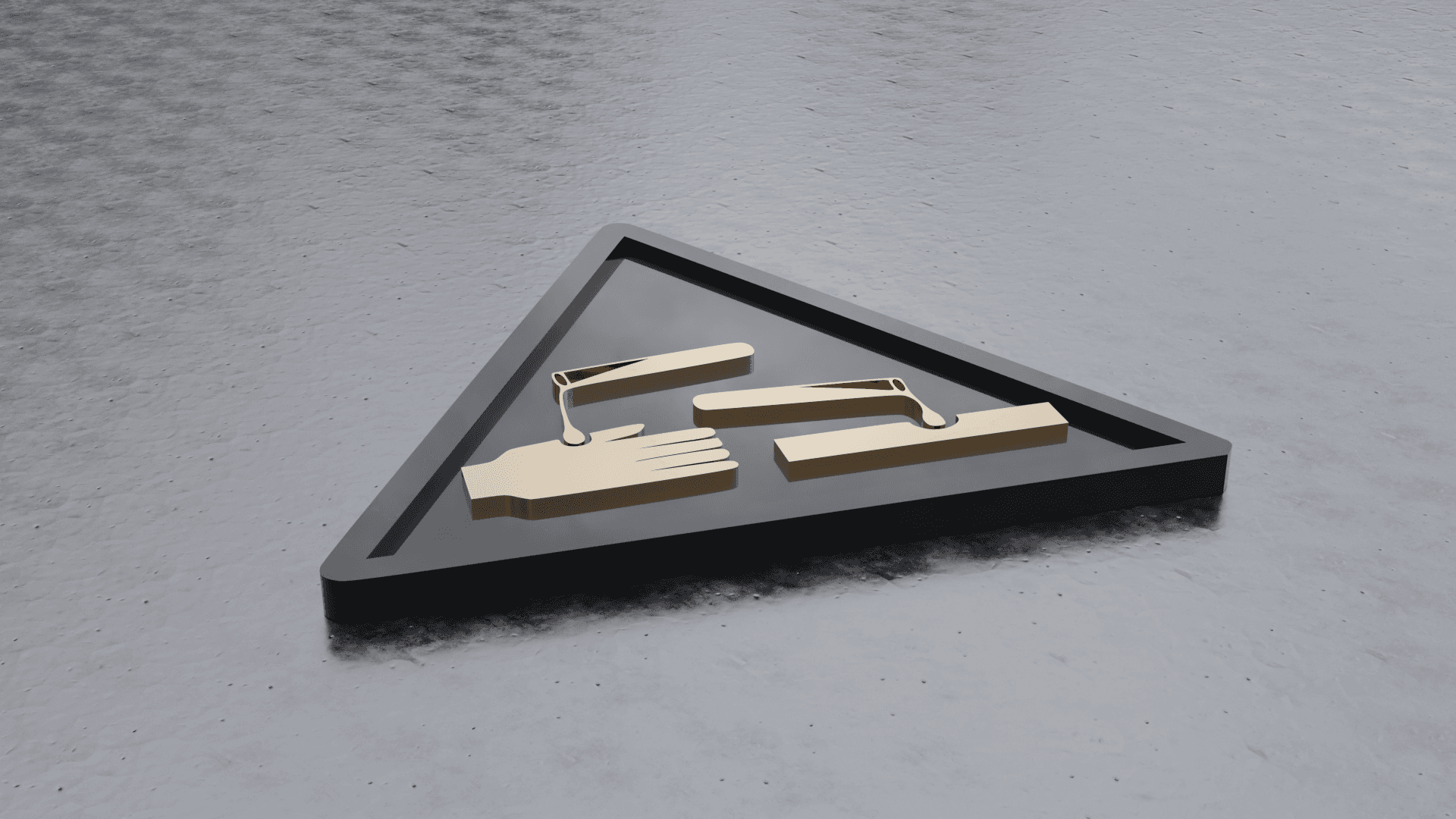 Corrosive Hazard Coaster (Coaster for Drinks) Bundle 3d model
