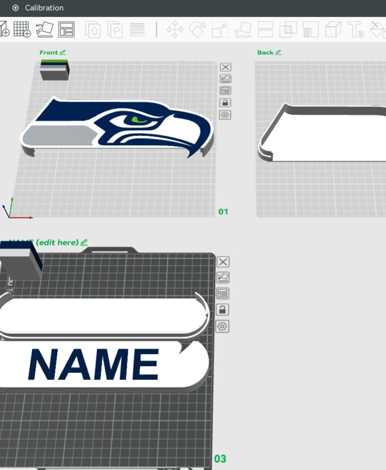 Seattle Seahawks Sign - LED Strip Compatible 3d model