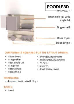 PAWZONE: MODULAR WALL ORGANIZER 3d model