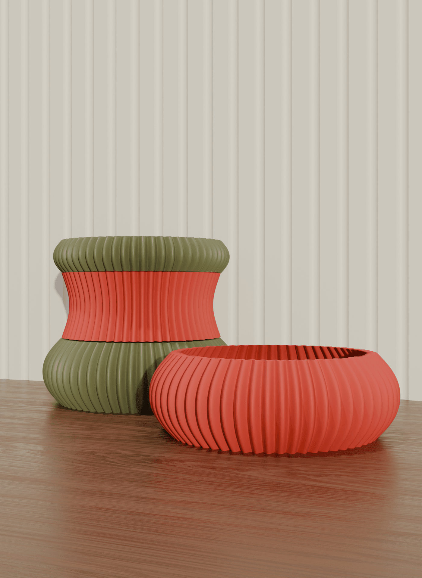 Ziggy modular stackable tray C_2 3d model