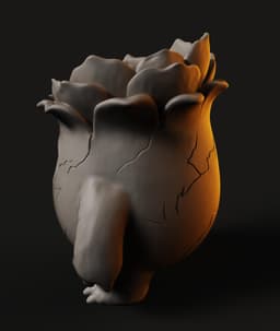 Ancient Sprout Beast STL | Functional Decor | Monster Planter 3d model