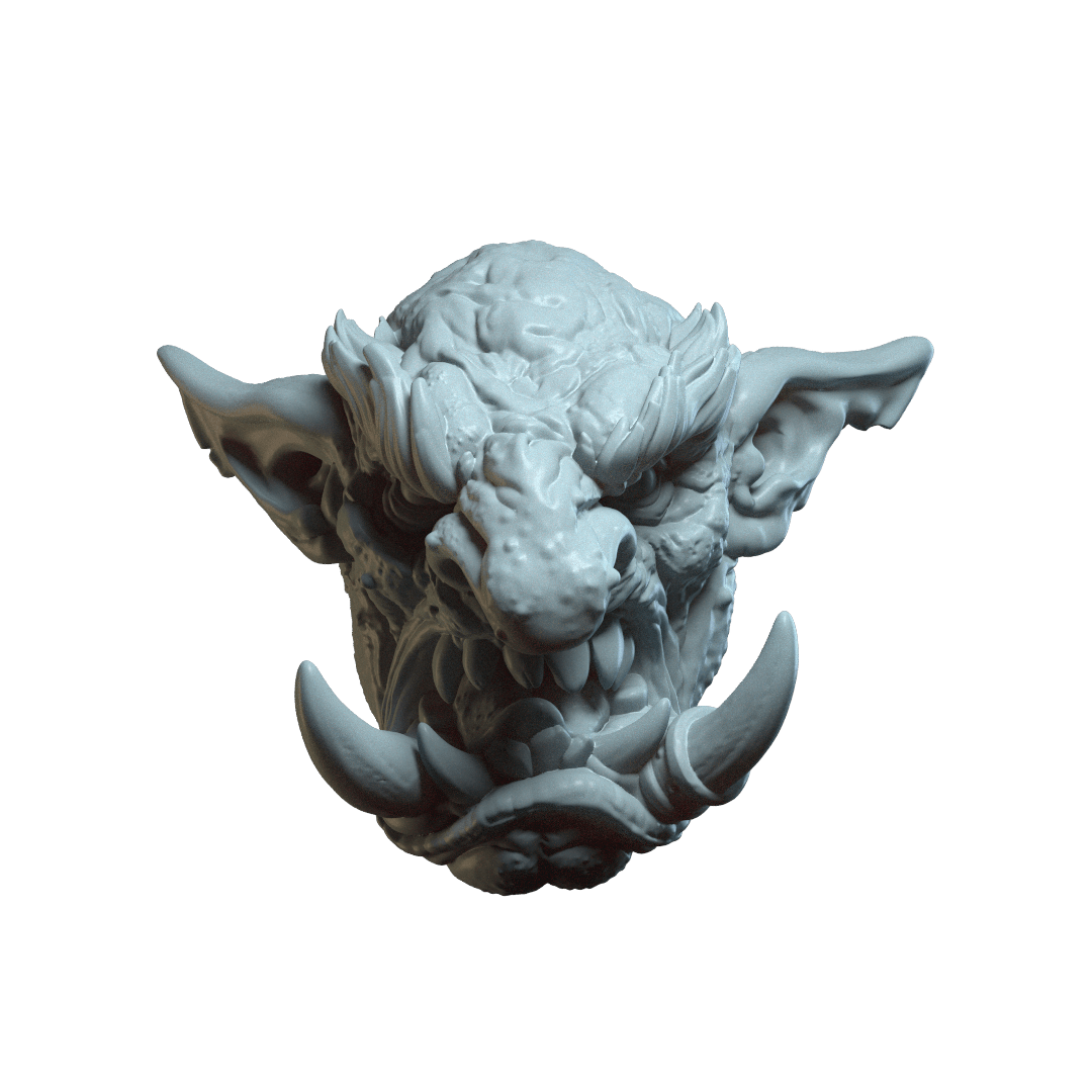 Snaggletooth v8 (actiong figure head) 3d model