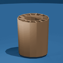 Wheel of Brushes Divided Cylinder 3d model
