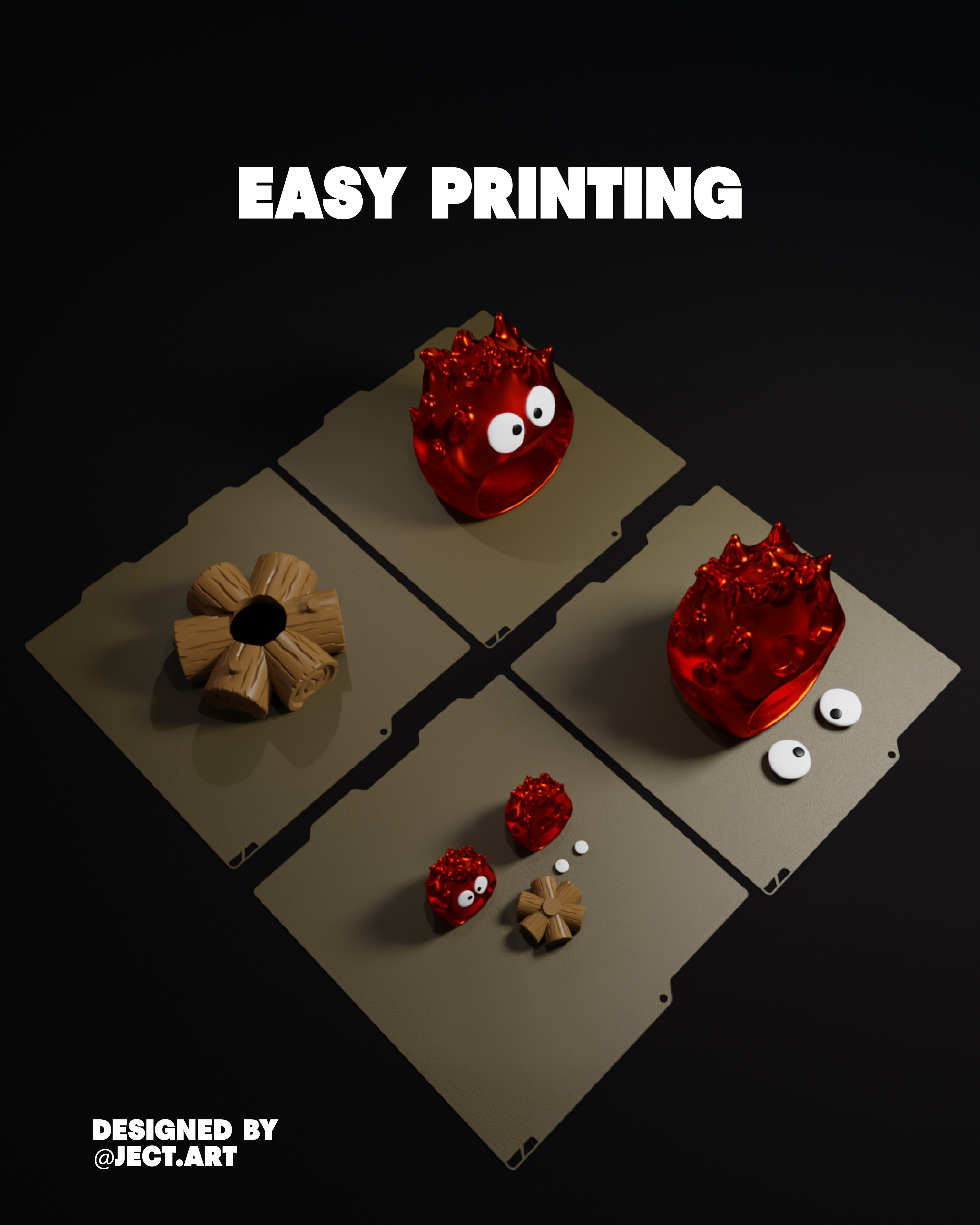 CALSIFER LAMP KEYCHAIN 3d model