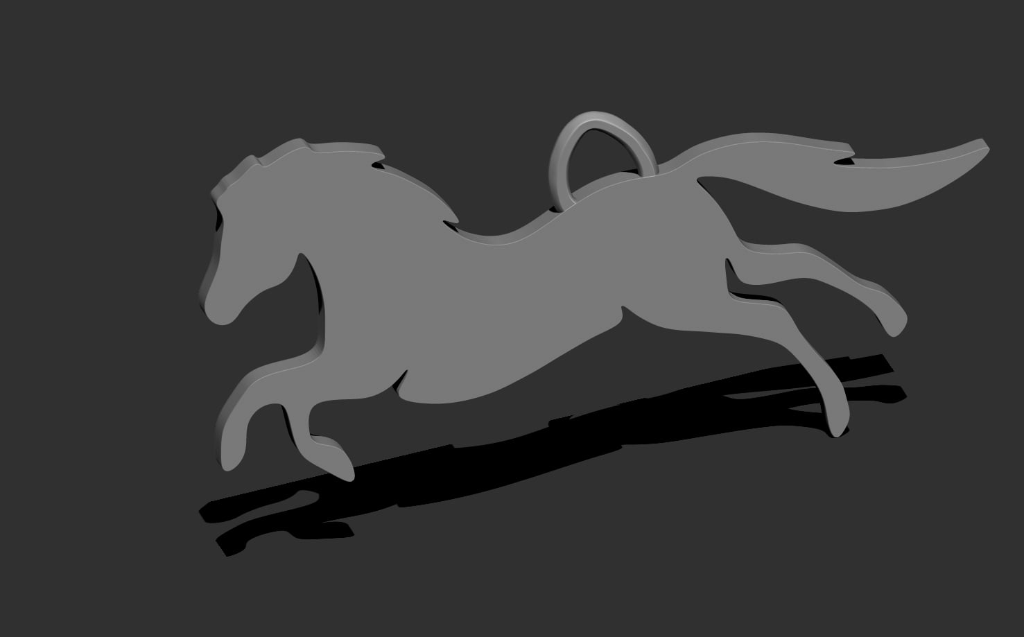 Horse Key Chain 3d model