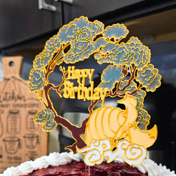 Lucky Cloud Mystical Nine-Tailed Fox Cake Topper 3d model