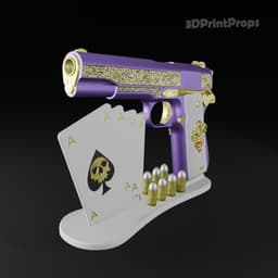 Joker colt Cosplay Gun Prop 3d model