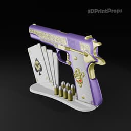 Joker colt Cosplay Gun Prop 3d model