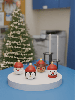 The Four Ornaments Decoration 3d model