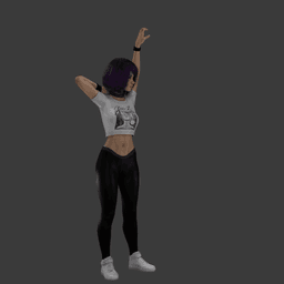 Pelo Sexy Girl Stretching v2 3d model