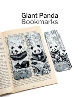 Giant Panda Bookmarks 3d model
