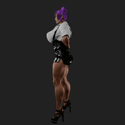 Rita Muscular Asian Woman 3d model