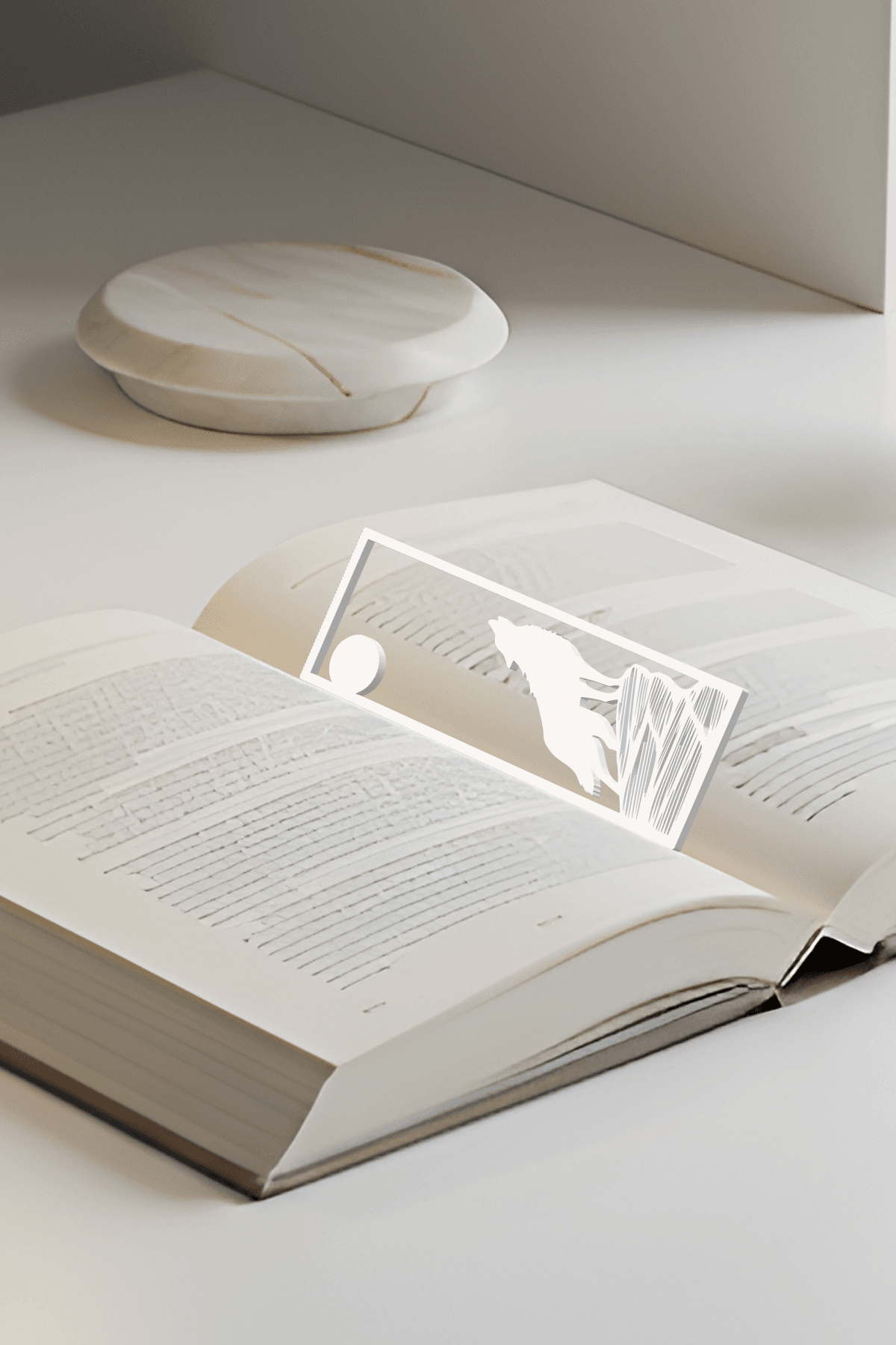 Wolf Bookmark, Gift Idea 3d model