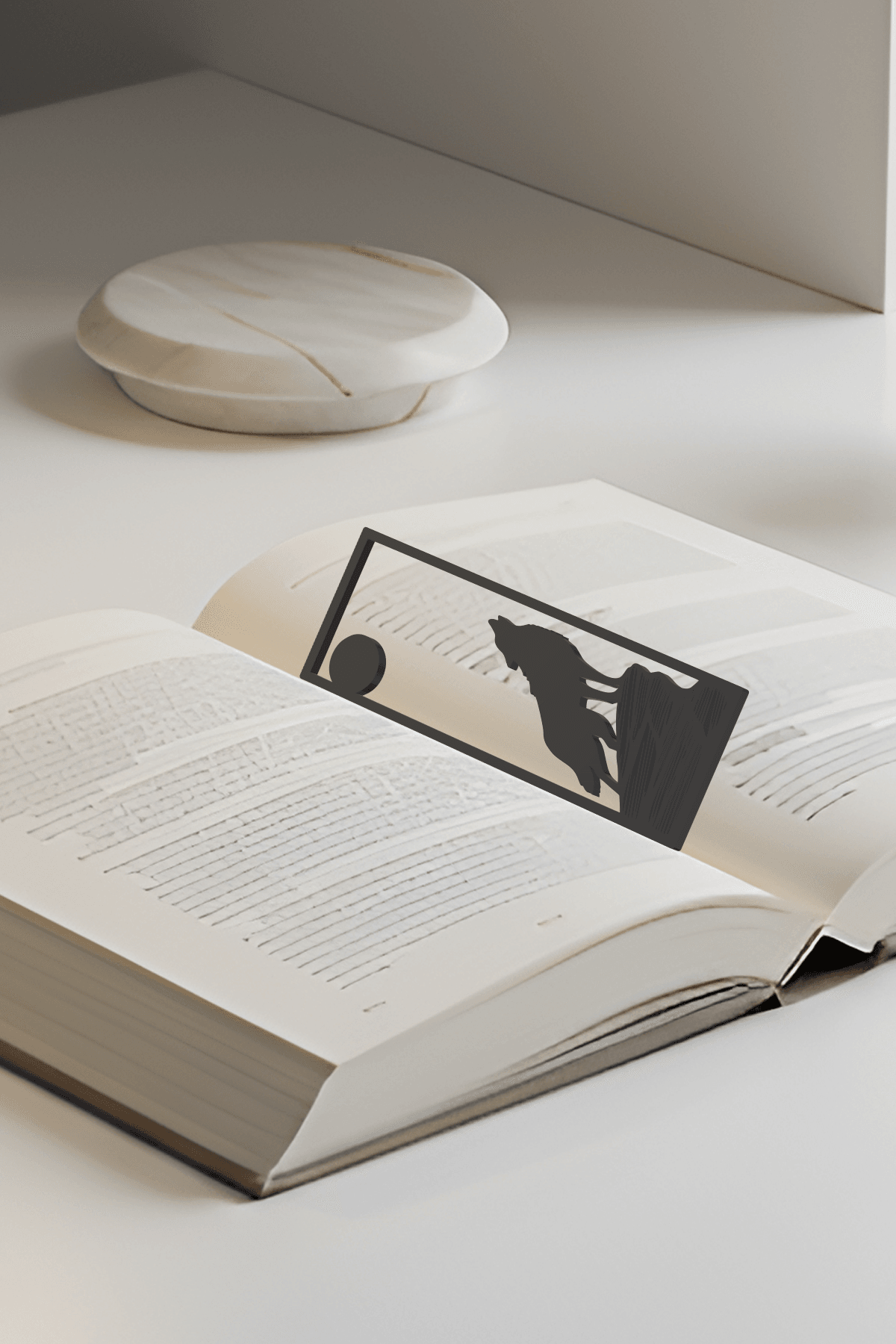 Wolf Bookmark, Gift Idea 3d model