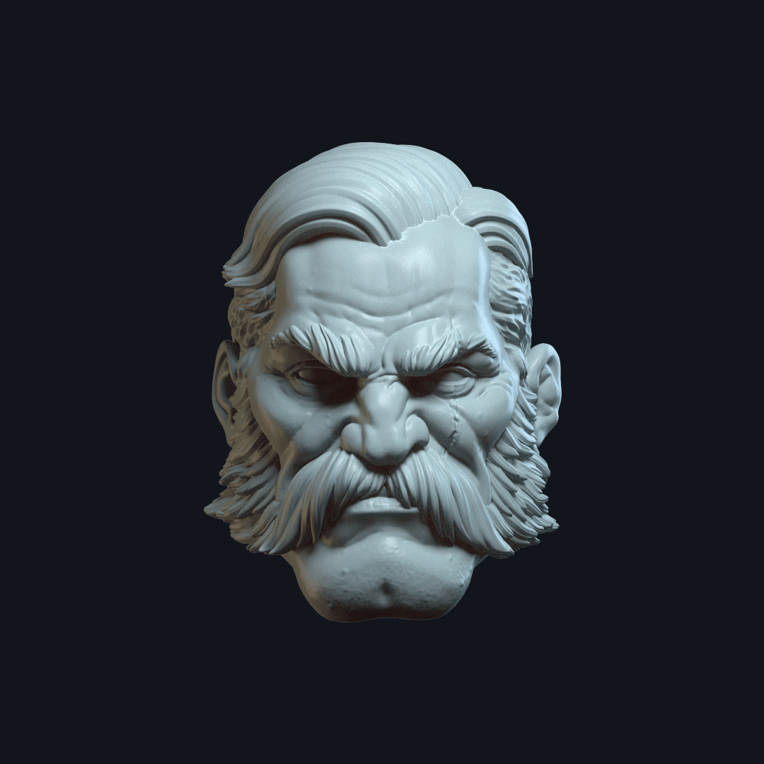 Dex v12 Action Figure Head 3d model